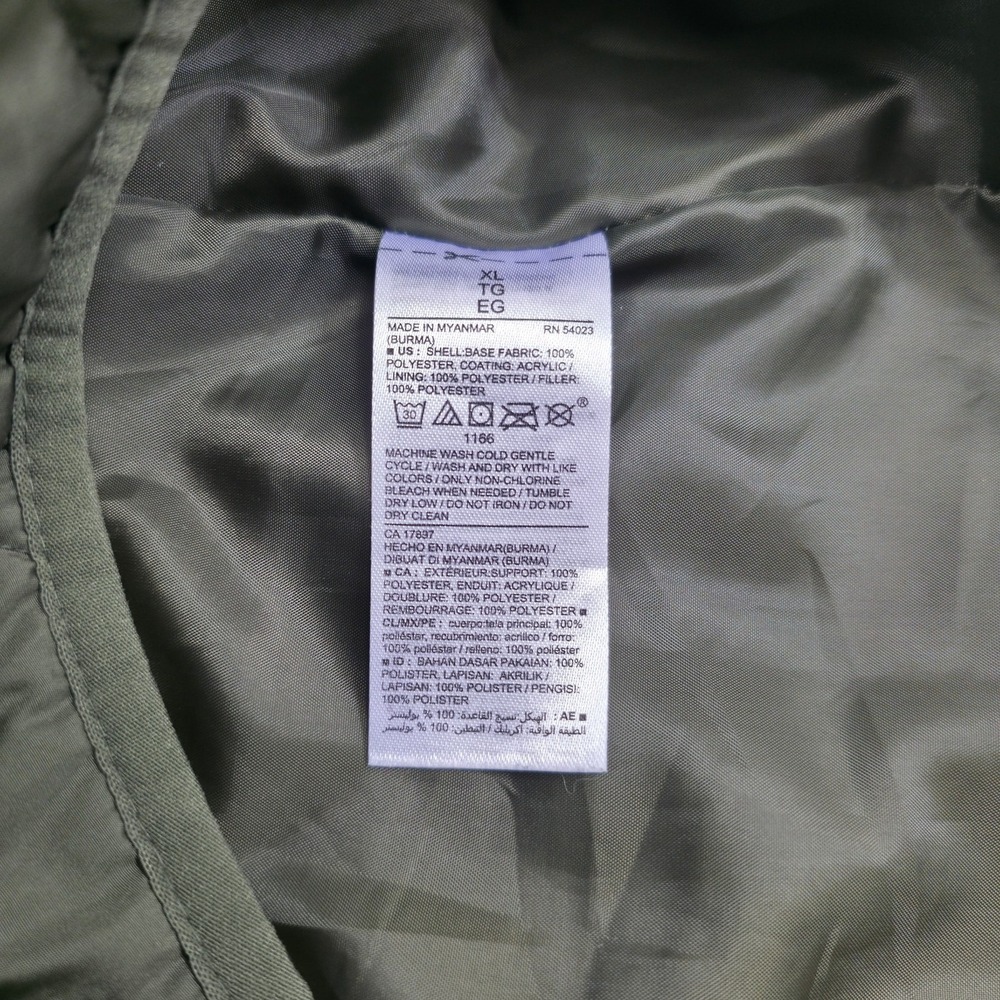 Old Navy Womens Puffer Vest XL Olive Green Quilted‎ Full Zip Mock Neck Jacket - Picture 9 of 9